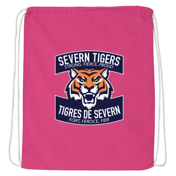 Q-Tees Tiger Printed Drawstring Bag Thumbnail